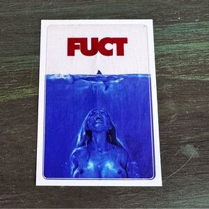 Vintage FUCT jaws shark vinyl sticker